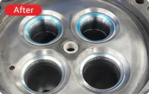 Cylinder by ultrasonic cleaning after